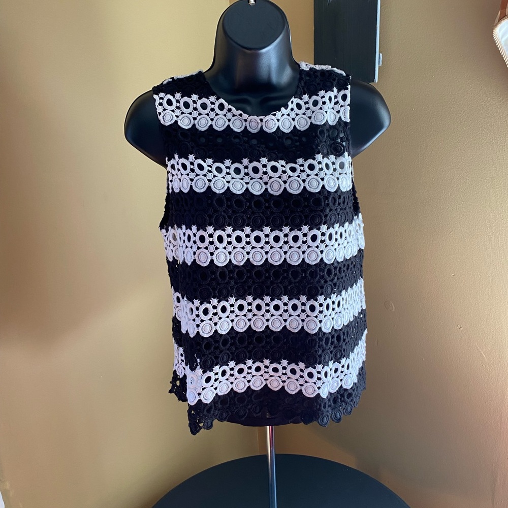 Lucky Brand Black & White Striped Camisole